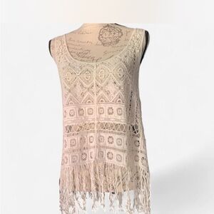 Boho fringe crochet top